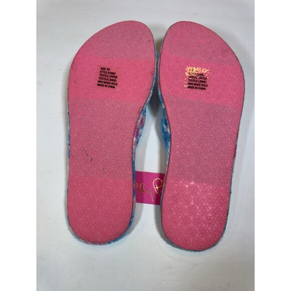 NWT Size 7/8 Lilly Pulitzer GWP Slippers Bondi Blue My Little Pony New - Picture 6 of 9